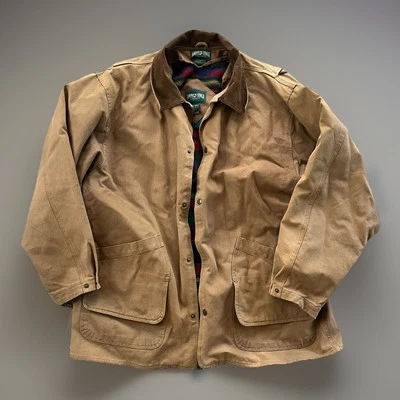 VINTAGE American Eagle Men's XL Canvas Jacket Brown Blanket Lined Workwear - Image 1 of 4