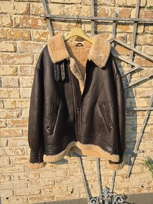 ТИП B-3 DWG номер 33H5595 AC-17755 Avirex овчины кожаная куртка размер XL, читать * - Изображение 1 из 4