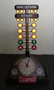 VTG Drag Racing Christmas Tree Lighted Thermometer Sound Tabletop Alarm Clock RJ - Picture 1 of 13