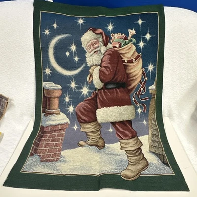 Tapiz de bellas artes de la noche de Santa arte arte de pared colgante para decoración del hogar @36x25 pulgadas Foto 1 de 4