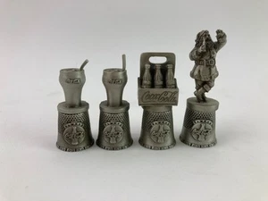 Coca Cola Zinn Fingerhut Cola Flaschen Weihnachtsmann Getränk mit Strohhalm 6 Stück 4 Stück - Bild 1 von 7