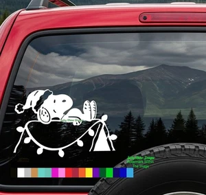Snoopy Navidad Ventana Calcomanía Adhesiva Cacahuetes Vacaciones Hogar Decoración Pared Laptop Coche - Imagen 1 de 4