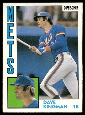 1984 O-Pee-Chee Dave Kingman New York Mets #172 - Image 1 of 2