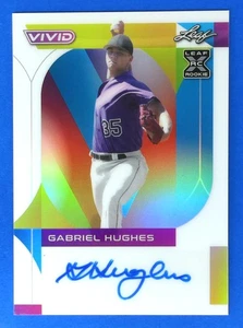 Tarjeta de béisbol 2022 Leaf Vivid Gabriel Hughes #BA-GH2 Rockies AU/25 automática - Imagen 1 de 2