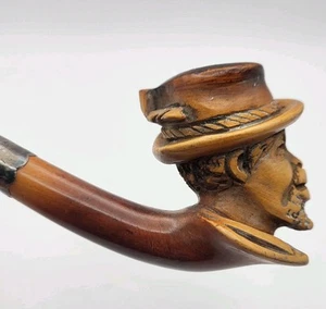 Victorian Henry Perkins 1898 Meerschaum Silver HM & Amber Pipe In Case Antique - Picture 1 of 16