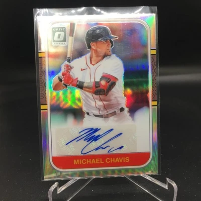 Michael Chavis 2021 Donruss Optic Retro 1987 Signatures Holo RS87-MC Red Sox - Image 1 of 2