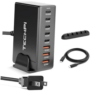 268W GaN USB Type C Charger 8 Ports Fast Charging Station PD QC4.0, USB C - Picture 1 of 7