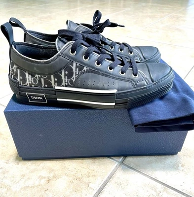 Authentic Christian Dior Black Low Top Sneakers- Size EU 44, US 10  W/Box & Bag - Image 1 of 4
