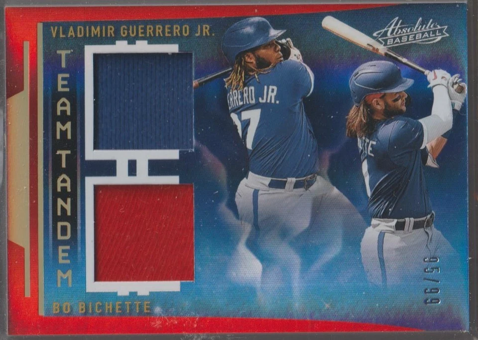 2022 ABSOLUTE - BO BICHETTE / VLADIMIR GUERRERO - TEAM TANDEM DUAL PATCH - Image 1 of 2