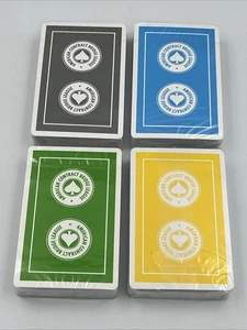 American Contract Bridge League Playing Cards 4 Decks New Blue Green Gray Yellow - Picture 1 of 3