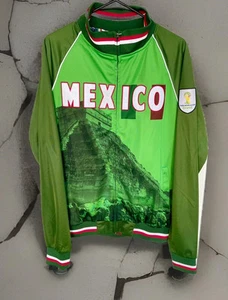 rare FIFA 2014 Brazil World Cup Mexico Green Team sideline jacket Sz-MeD - Picture 1 of 7