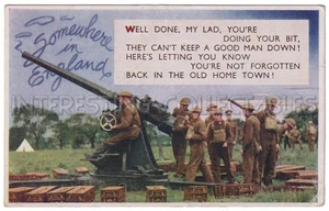 BAMFORTH - War Time Greetings No.822 - Anti-aircraft Gun Military Army - ref.257 - Picture 1 of 2