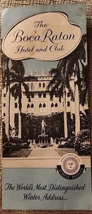 BOCA RATON HOTEL & CLUB Photo FLIER / BROCHURE Front / Back 1950s Or 1960s Rare - Picture 1 of 8