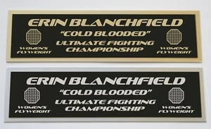 Erin Blanchfield UFC nameplate for signed mma gloves photo or case - Picture 1 of 2