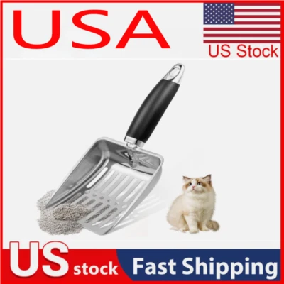 Stainless Steel Cat Litter Scoop,Metal Cat Litter Scoop,Kitty Metal Scooper USA - Image 1 of 4