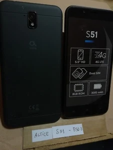TELEPHONE PORTABLE FACTICE dummy smartphone N°B58-3 : ALTICE S51 noir - Zdjęcie 1 z 1
