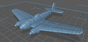 Heinkel - HE111 - Aire Alemán - Escala 1:200 - Ideal para juegos de guerra de mesa y D - Imagen 1 de 2