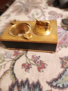 Vintage Evans Art Deco Gold Tone Spitfire Table Lighter The Executive. RARE - Picture 1 of 8