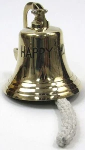 Brass HAPPY HOUR Bell Pub Tavern Bar Bell Bartenders Bell Party Bell - Picture 1 of 1