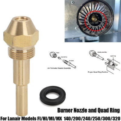 VEHICLELIWOSQ For Lanair 9-5 Waste Oil Heater Nozzle W/ Quad Ring Models FI/MX/MI/HI Models