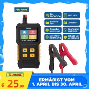 Tester baterii 12/24V Tester baterii samochodowych Bateria Urządzenie diagnostyczne Urządzenie testowe  - Zdjęcie 1 z 15