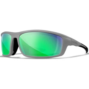 Gafas Wiley X WX Grid Captivate Lentes Espejadas Verdes Polarizadas Montura Gris - Imagen 1 de 1
