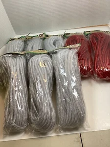8 Packs Of Decorative Mesh Tubing For Crafts 36ft Each Pk 2 Red & 6 Silver NEW - Picture 1 of 7