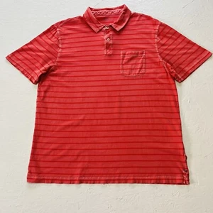 Vineyard Vines Island Polo Herren Größe L Koralle Gestreift Pima Baumwolle Kurzarm - Bild 1 von 9