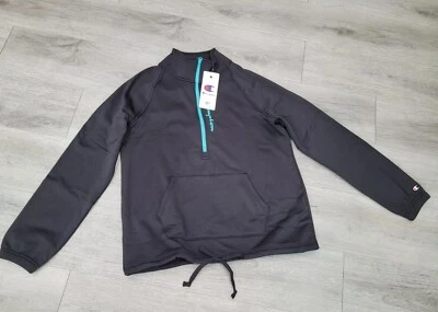 CHAMPION MUJER 1/4 CREMALLERA JERSEY POLAR FORRADO SUÉTER/CHAQUETA Talla M NUEVO Foto 1 de 4