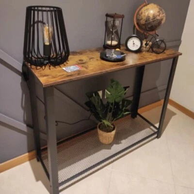 Slim Hallway Console Table Hall Entryway Living Room Industrial Style Furniture - Image 1 of 4