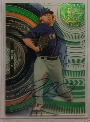 2017 Bowman High Tek P. J. CONLON Auto/Autograph Green Rainbow Diffractor /99 - Image 1 of 4