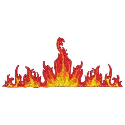 ag94★Feuer Flamme Aufnäher zum aufbügeln Bügelbild Patch Applikation 11,8 x 5 cm - Bild 1 von 4