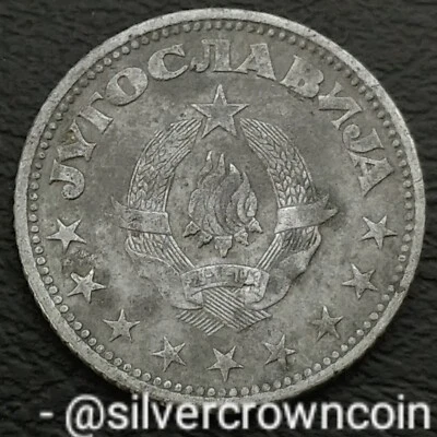 Yugoslavia 2 Dinara 1945. KM#27. Zinc 2$ coin. WWII. One year issue. 9 Stars.  - Image 1 of 4