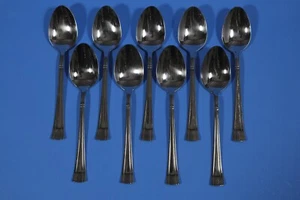 9 x International Silver INS330 Stainless Oval Soup Spoons 7 7/8” - Picture 1 of 2