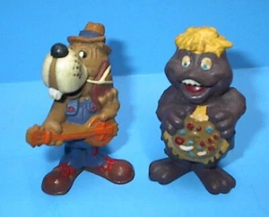 PIZZA TIME THEATRE FAST FOOD TOYS LOT of 2 DIFFERENT PVC TOYS 1983 MINOR WEAR - Picture 1 of 1