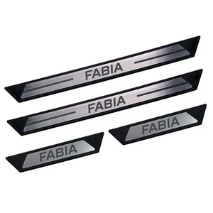 Listones de entrada umbral de puerta para Skoda FABIA II Hb-Combi 2007-2014, 4 piezas - Imagen 1 de 5