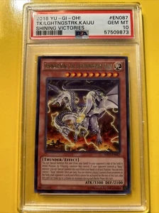 YuGiOh THUNDER KING, THE LIGHTNINGSTRIKE KAIJU SHIV-EN087🔥PSA 10 GEM🔥2016-RARE - Picture 1 of 12