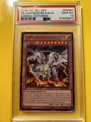 YuGiOh THUNDER KING, THE LIGHTNINGSTRIKE KAIJU SHIV-EN087🔥PSA 10 GEM🔥2016-RARE - Image 1 of 4