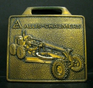 Allis Chalmers Road Grader Maintainer Construction Advertise Pocket Watch Fob AC - Picture 1 of 2