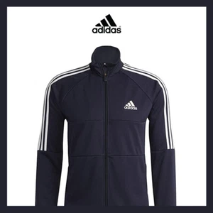 NWT - Adidas Aeroready Sereno Cut 3-Stripes Slim Track Top, Blue Large - $50 - Picture 1 of 3
