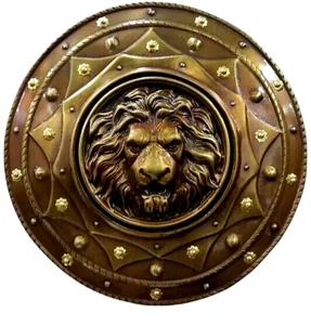 24"  Lion Face Round Shield Medieval Iron Shield Knight Armor - Picture 1 of 4