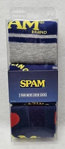 Calcetines Spam para hombre, paquete de 3, calcetines talla 10-13, se adapta a la talla de zapato 8-12/nuevos - Imagen 1 de 10