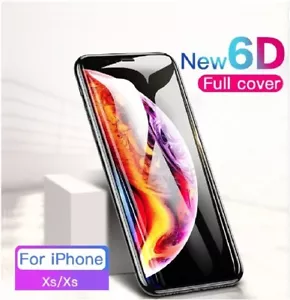 For iPhone X Xs Screen Protector REAL Glass Full Coverage Edge-to-Edge 5.8 inch - Picture 1 of 10