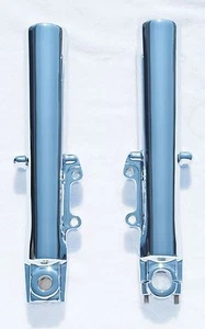 Harley Electra Glide Classic FLHTC 00-13 Chrome Lower Slider Fork Legs Exchange - Picture 1 of 12