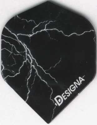 DESIGNA White Lightning Strike Dart Flights: 3 per set