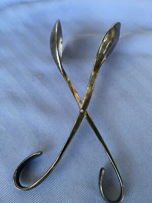 Pinzas modernistas vintage de placa de plata DANSK hechas en Japón, L@@K" Foto 1 de 4