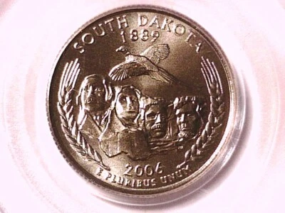 2006 D Washington State Quarter PCGS MS 68 South Dakota Satin Finish 10406069 - Image 1 of 3