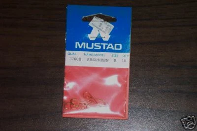 3 PKGS MUSTAD ABERDEEN HOOKS SIZE NO.8 10-PACK PT#3260B - Image 1 of 1