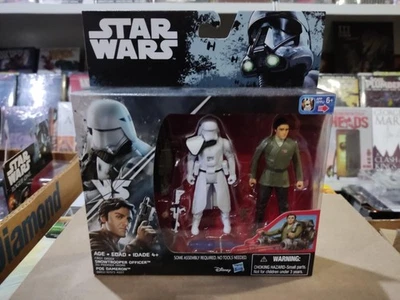 Star Wars First Order Snowtrooper Officer vs Poe Dameron Figure 2 Pack 3.75" NEW - Image 1 of 4