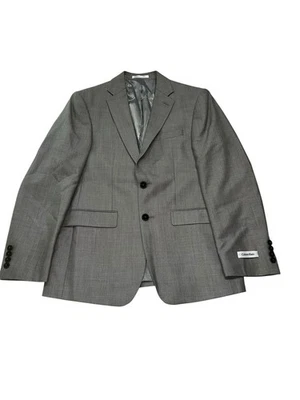 Abrigo Blazer Deportivo Calvin Klein Chaqueta Para Hombre 38S Gris Seda Lana Nuevo Sin Etiquetas Foto 1 de 4